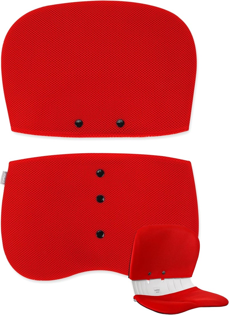 curble Wider Cover, for Wider Chair, Ergonomic Chair Back Support and Lumbar Support (Cover Red) - Image 1
